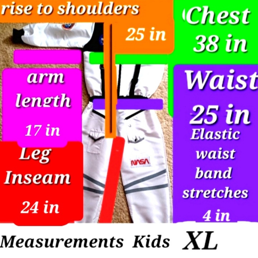 Inventory check,DM If Available- Astronaut Halloween Costume kids  White Suit XL - Picture 8 of 8